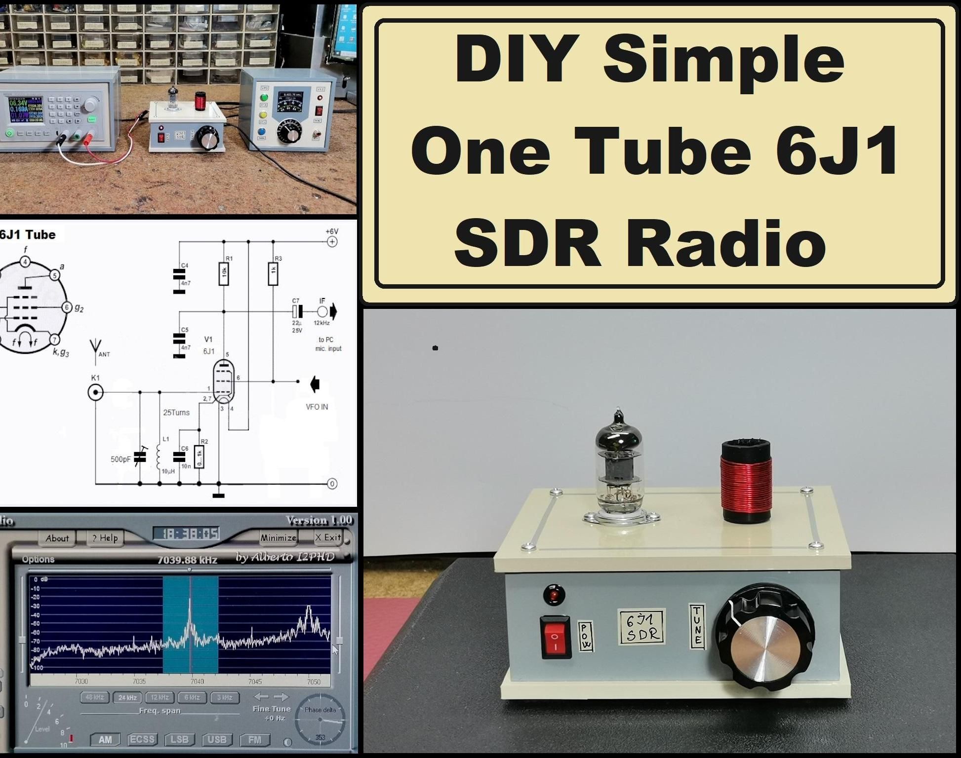 DIY Low Voltage One Tube 6J1 SW-SSB SDR Radio (Works at 3.7V)