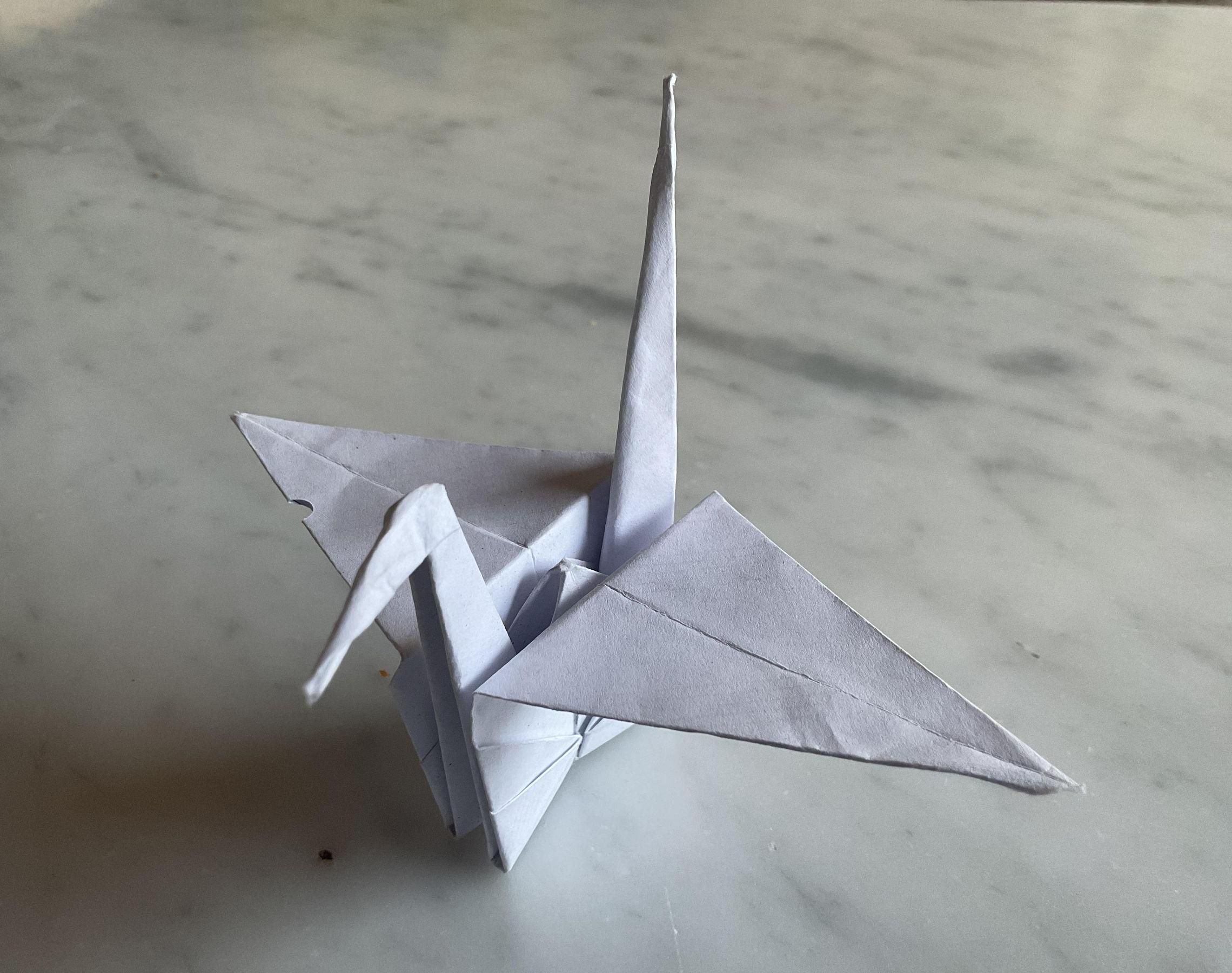 I Made a Crane From Paper