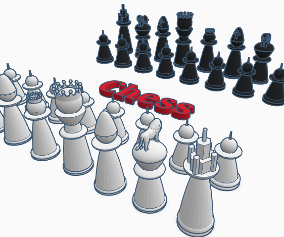 3d Design Chess Set