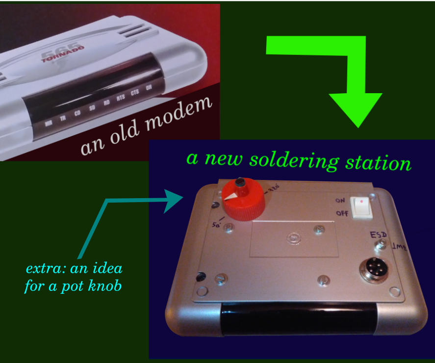 An Old Modem ---> a New Soldering Station Enclosure.