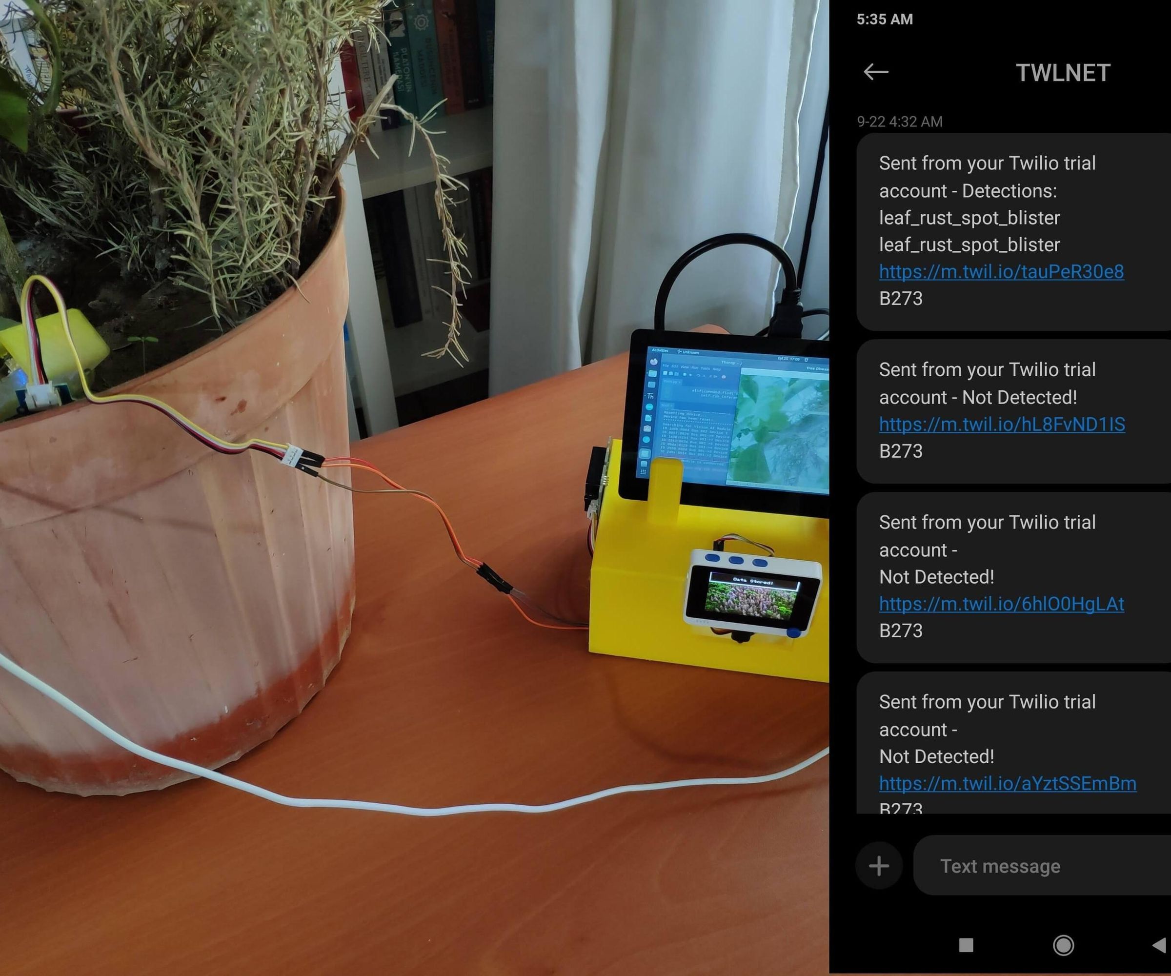 IoT AI-driven Tree Disease Identifier W/ Edge Impulse &amp; MMS