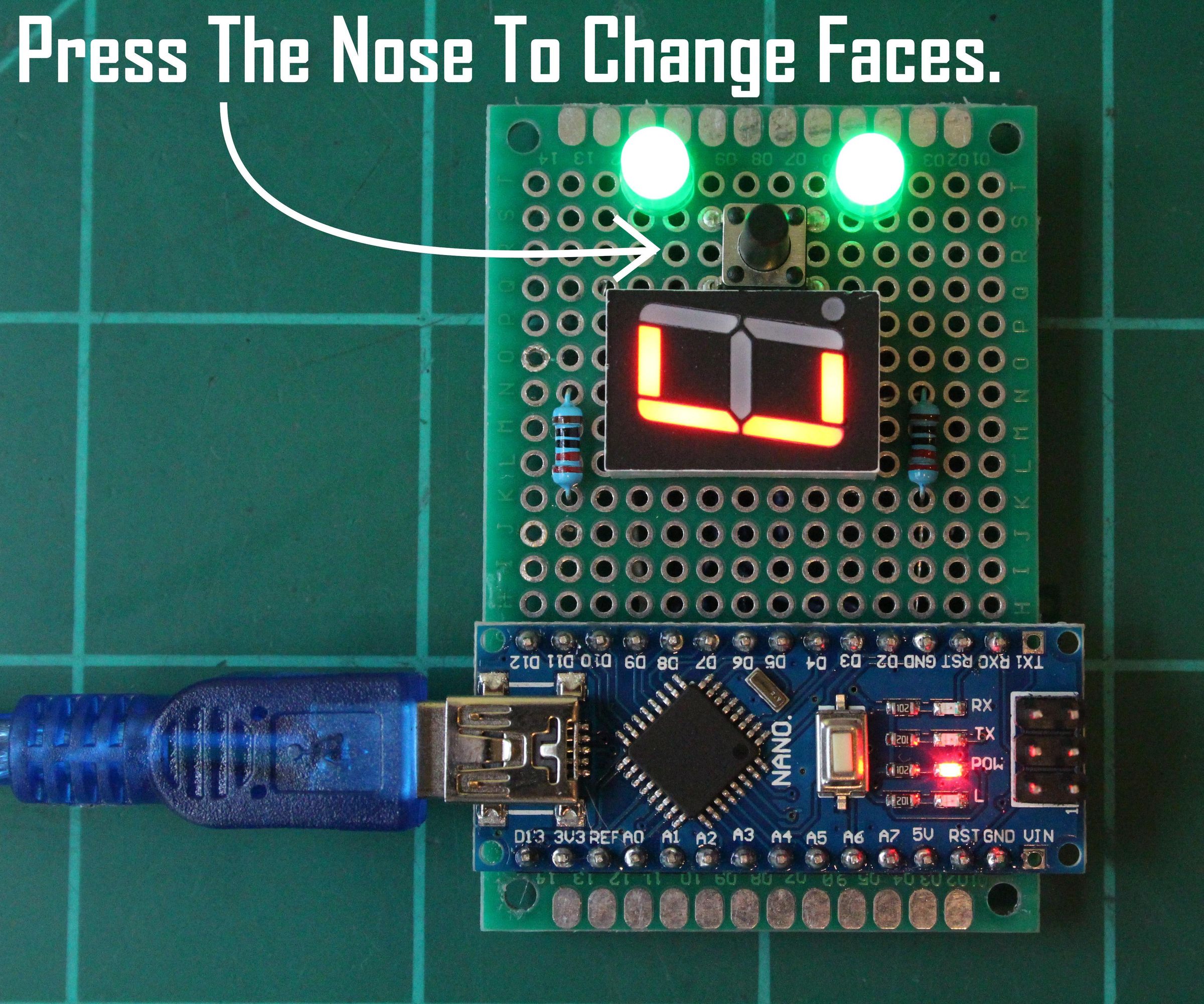How to Make a Robot Face Out of a 7 Segment Display