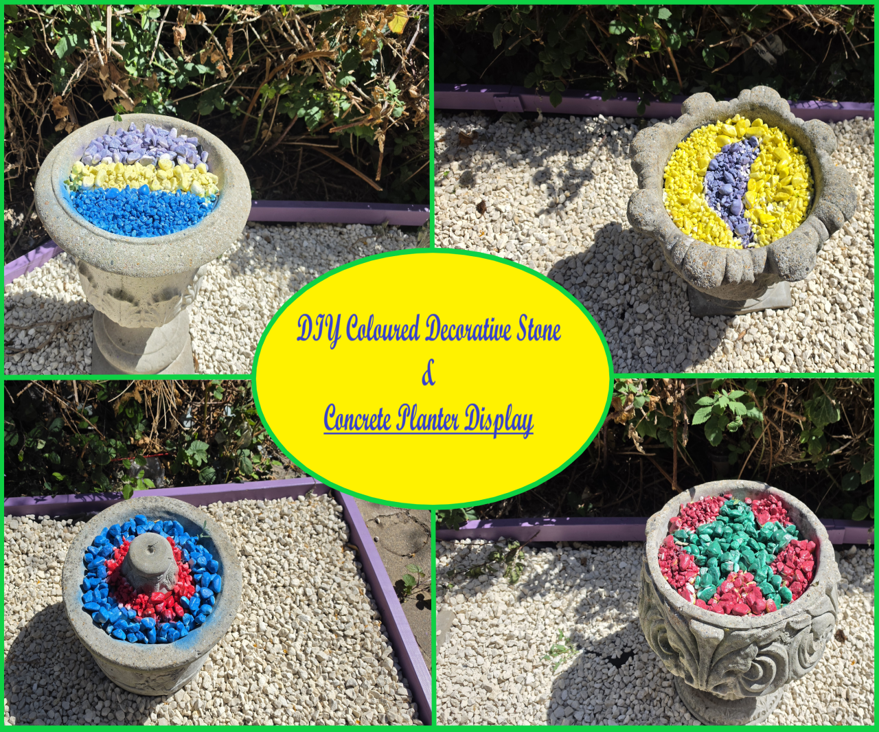 DIY Decorative Stone Planters - Creating Colourful Patterns With Painted Stones