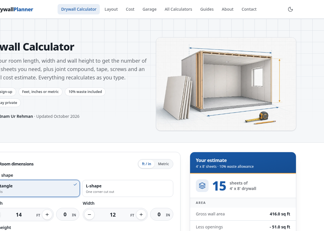 How to Plan Drywall for a Room: Measure, Count Sheets and Lay Out Every Board
