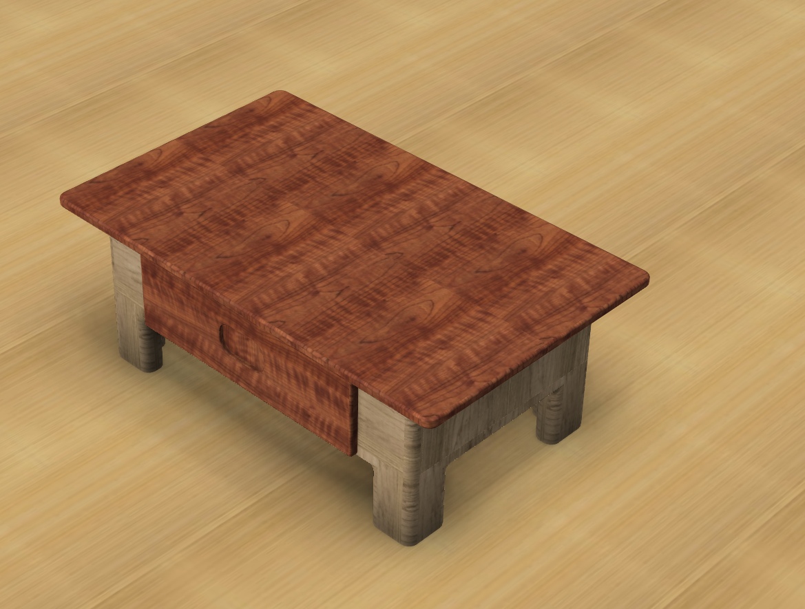 Coffee Table | Removeable Top With Drawers | Scaled Version
