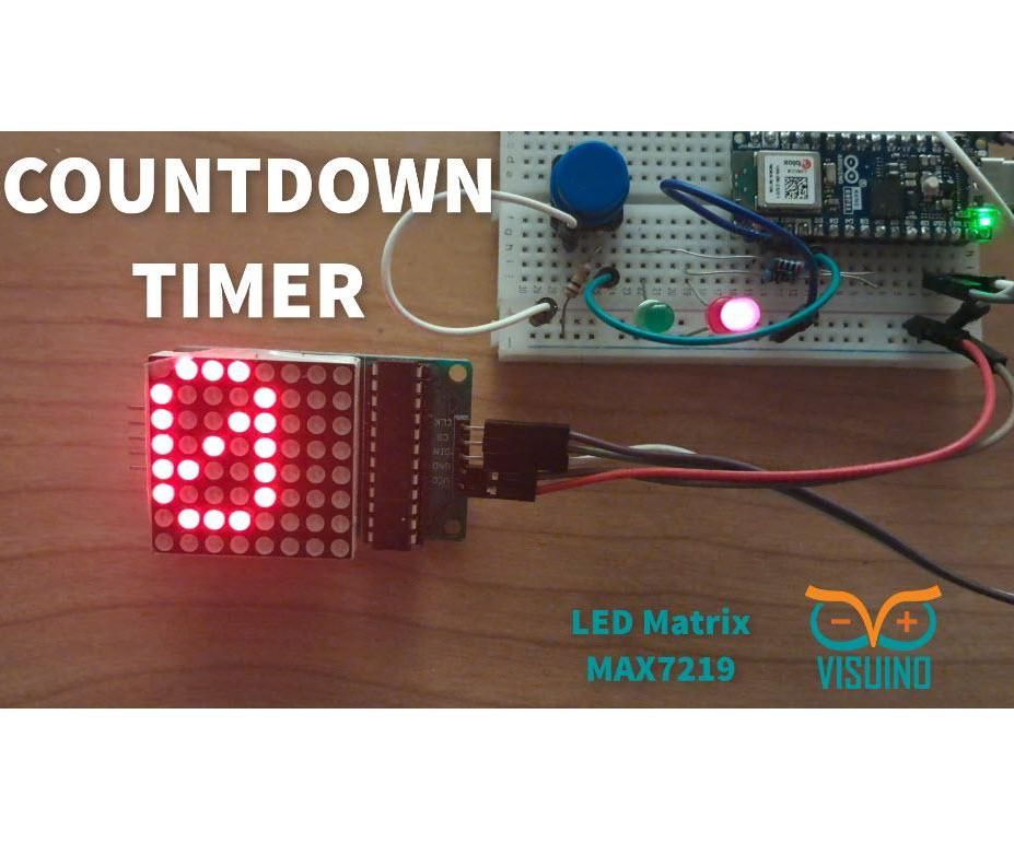 LED Matrix Countdown Timer Using Visuino