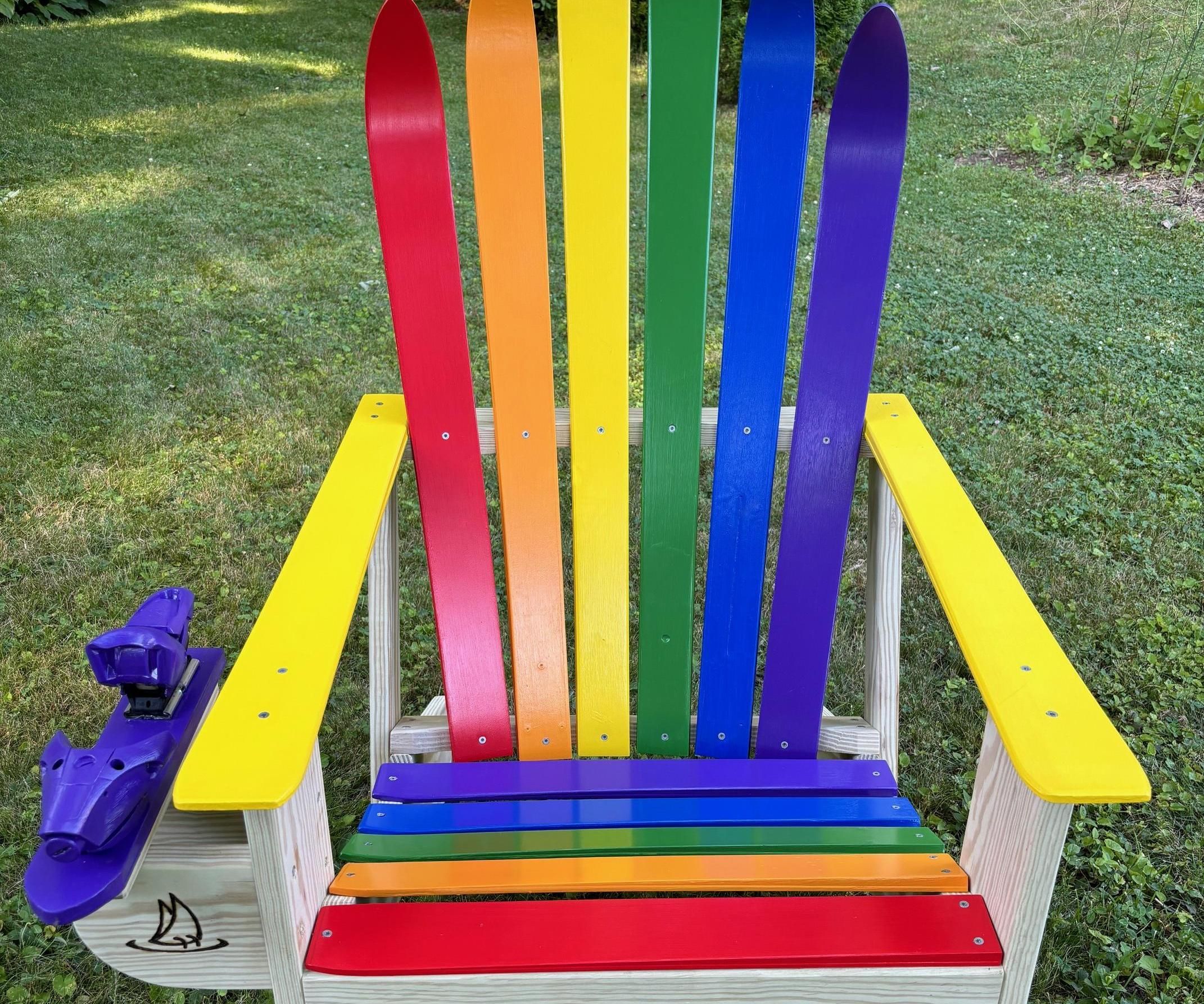 Rainbow Adirondack Ski Chair