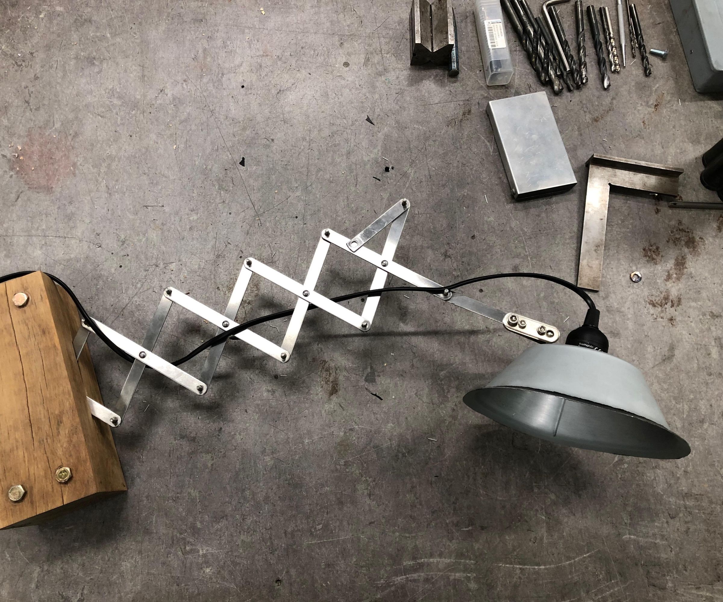 Upcycled Scrap Metal Lamp From Old Computer Parts
