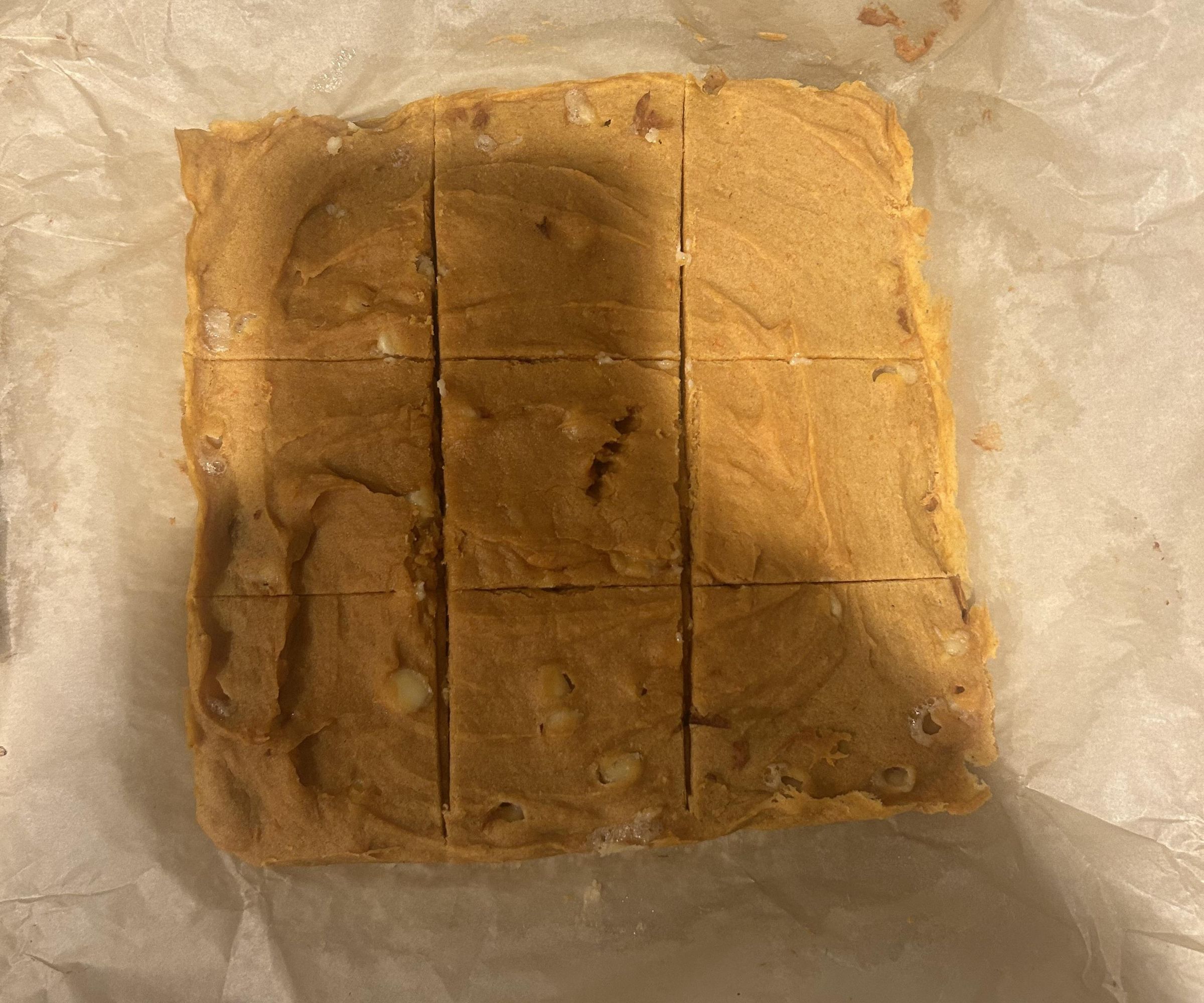 Gingerbread Sweet Potato Blondies