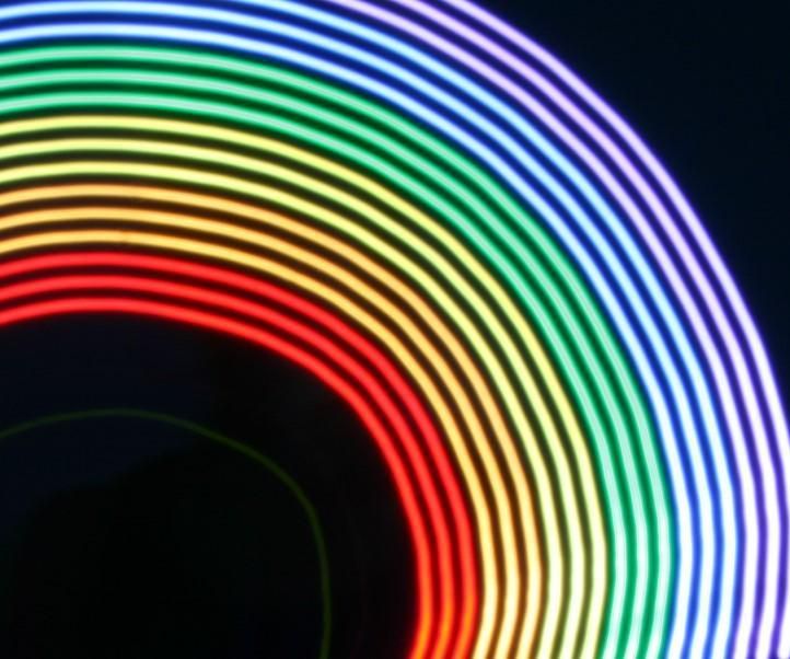 Rainbow Light Painting With Adressable Leds