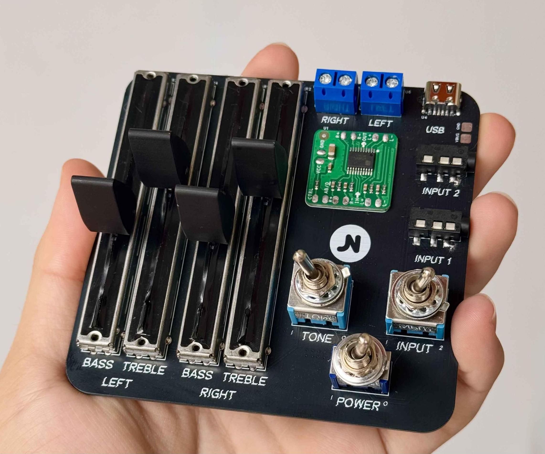 DIY Desk Audio Amplifier With Tone Control & Dual Input