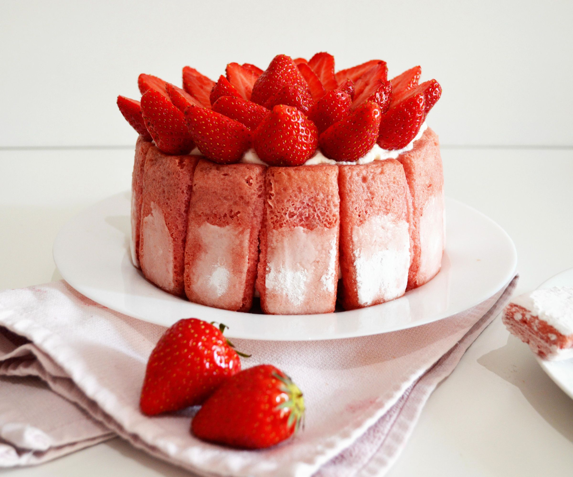 Strawberry Charlotte Cake