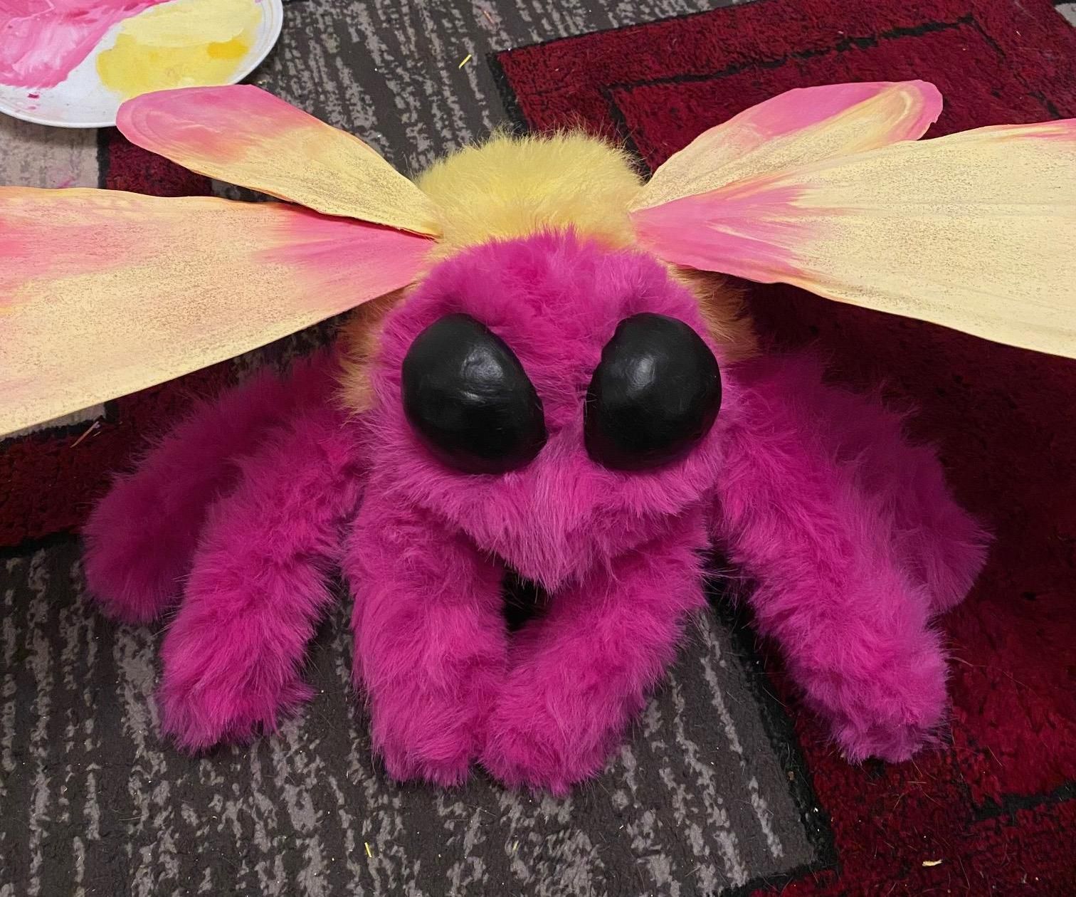 Giant Moth With Flapping Wings