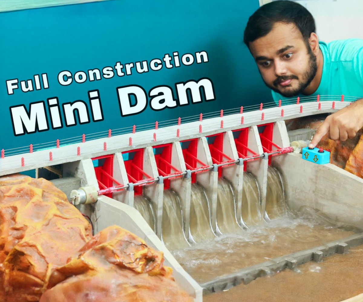 Miniature Dam With Mechanical Doors
