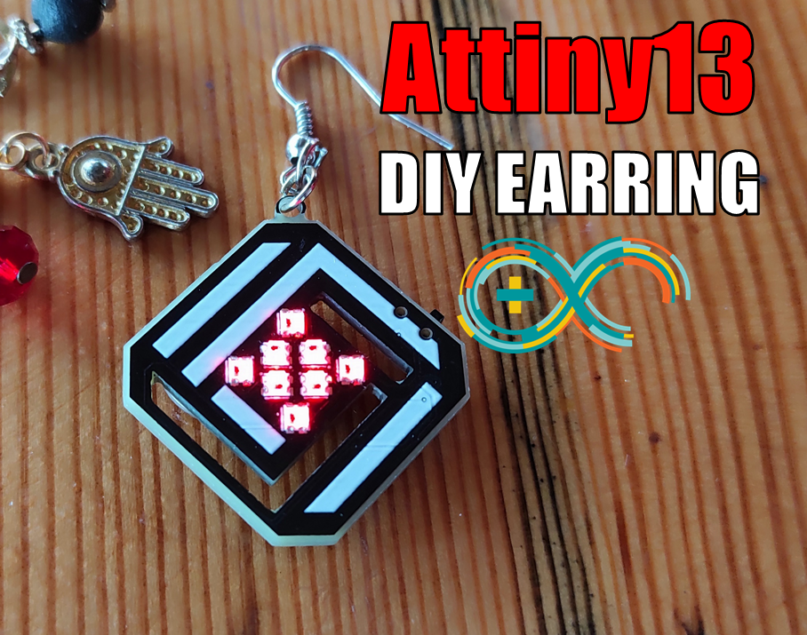 ATtiny13 DIY Electronics Earrings