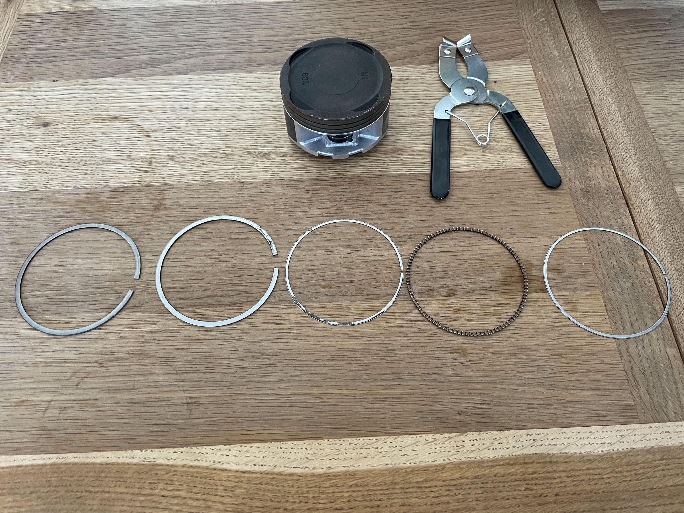 How to Install Piston Rings on a Four Stroke Piston.