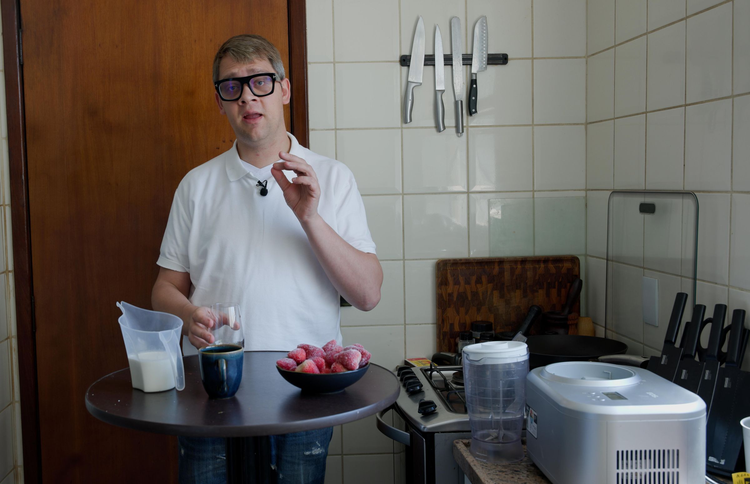 Glace À La Fraise Et Vanille