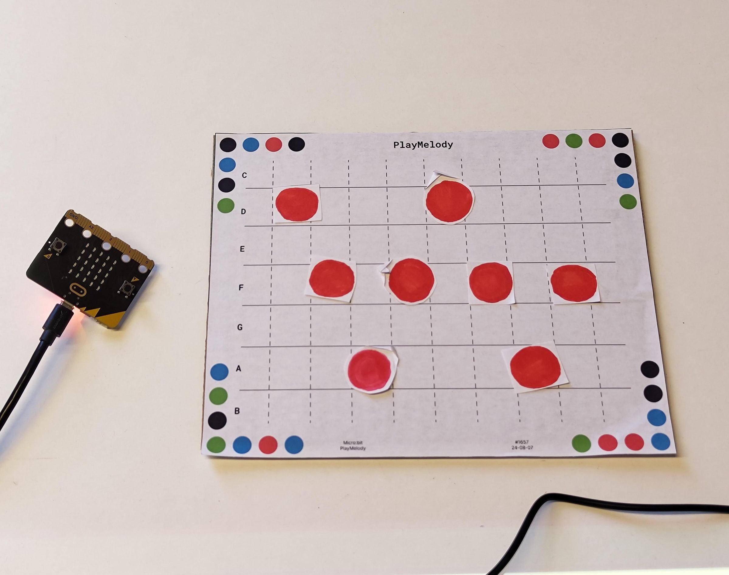 Micro:bit Note Sequencer With Paper Playground
