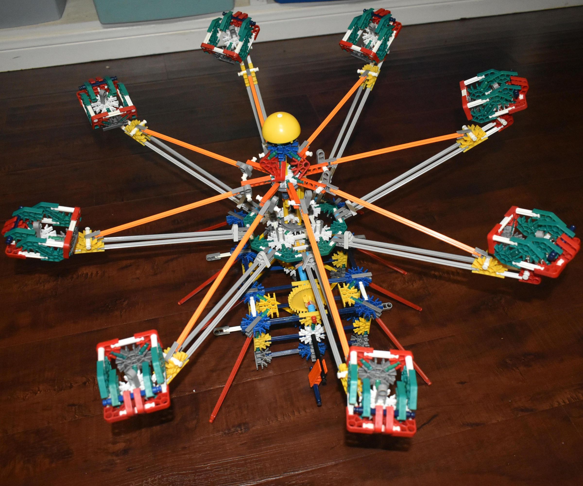 K'nex Octopus Fair / Carnival Ride Knex W/ Set Up & Disassembly Process