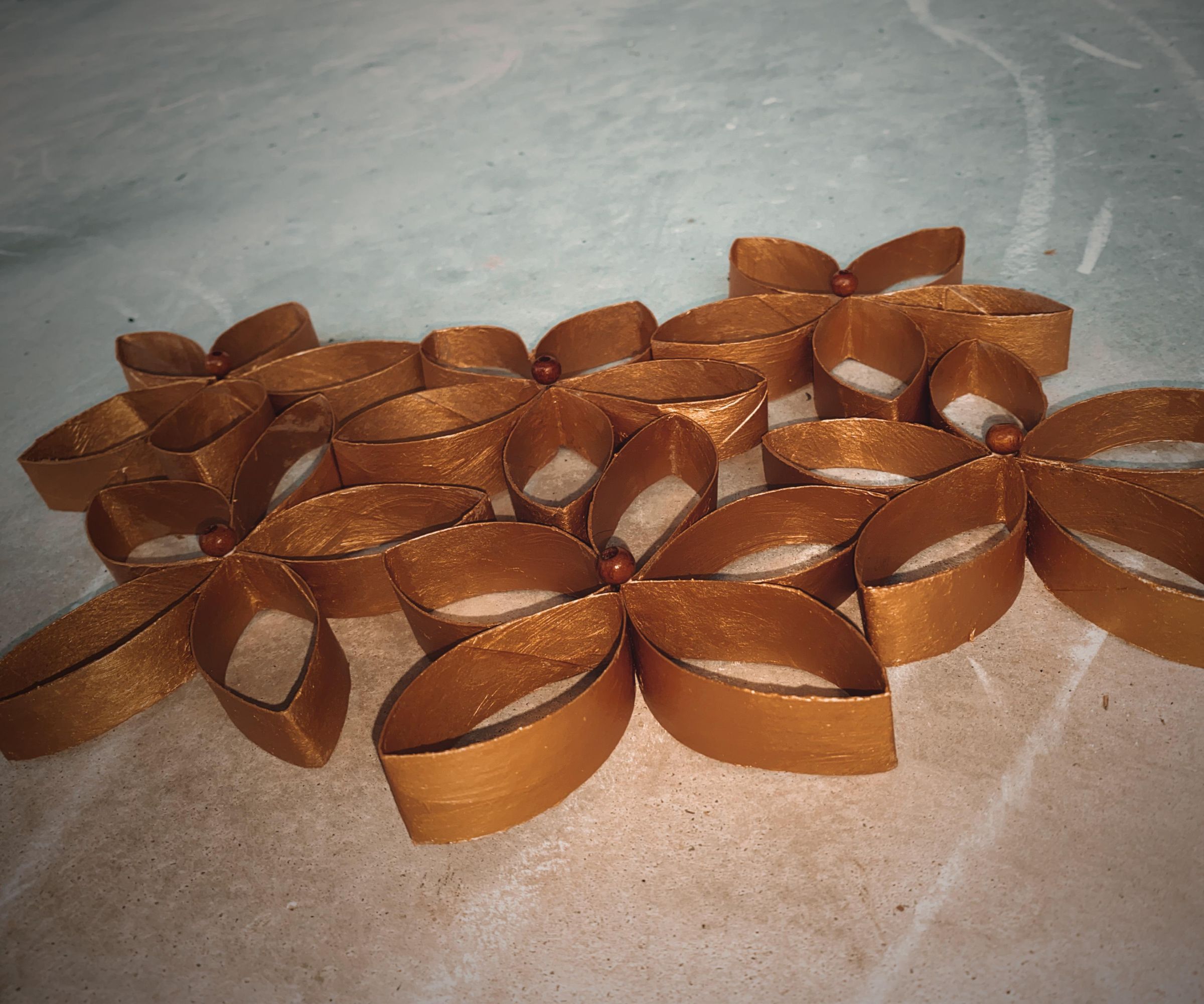 Toilet Paper Rolls Made Into Wall Decor 