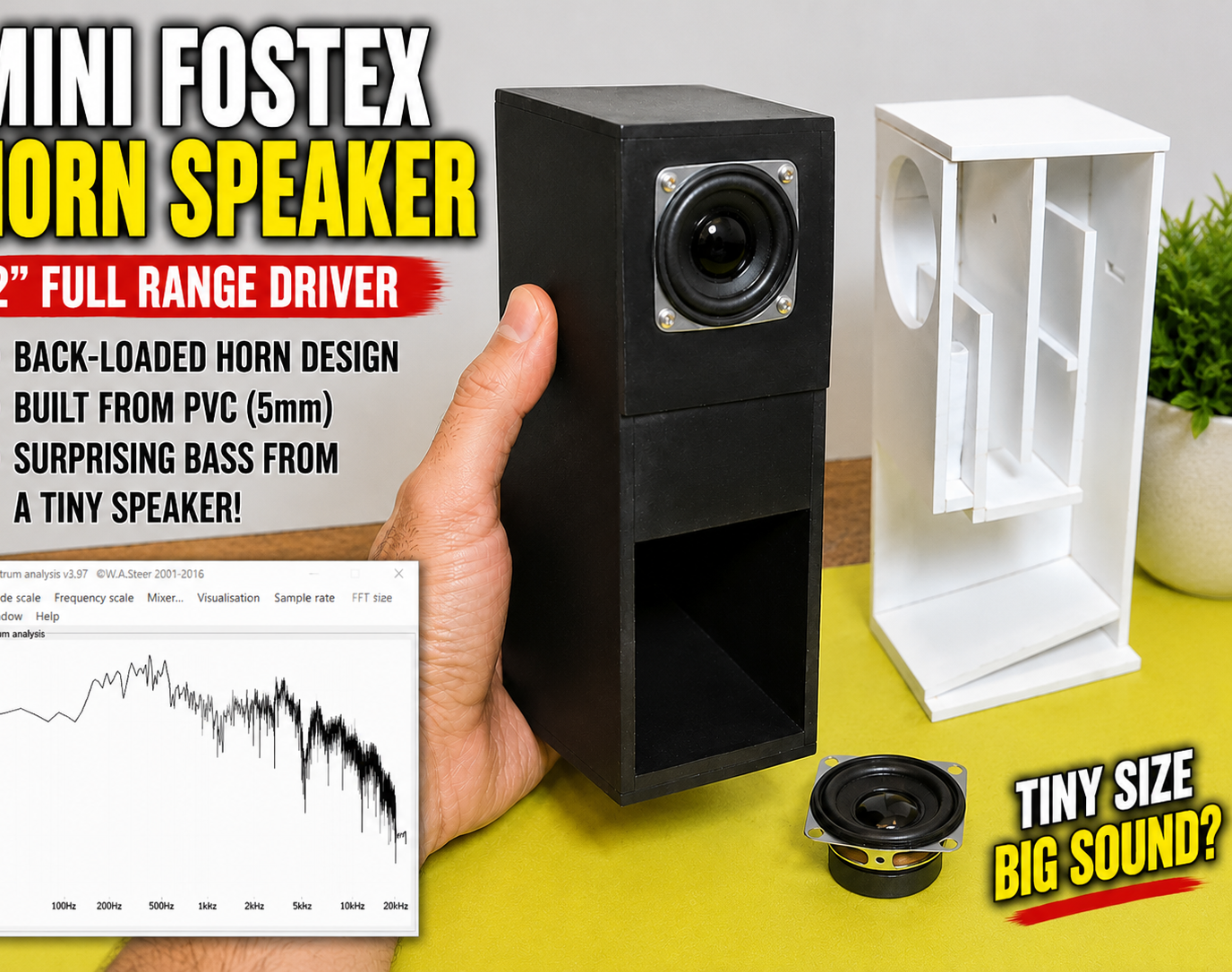 Building a Mini Fostex Horn Speaker With a 2-Inch Full-Range Driver