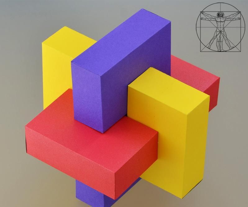 Six Boxes and the Golden Ratio