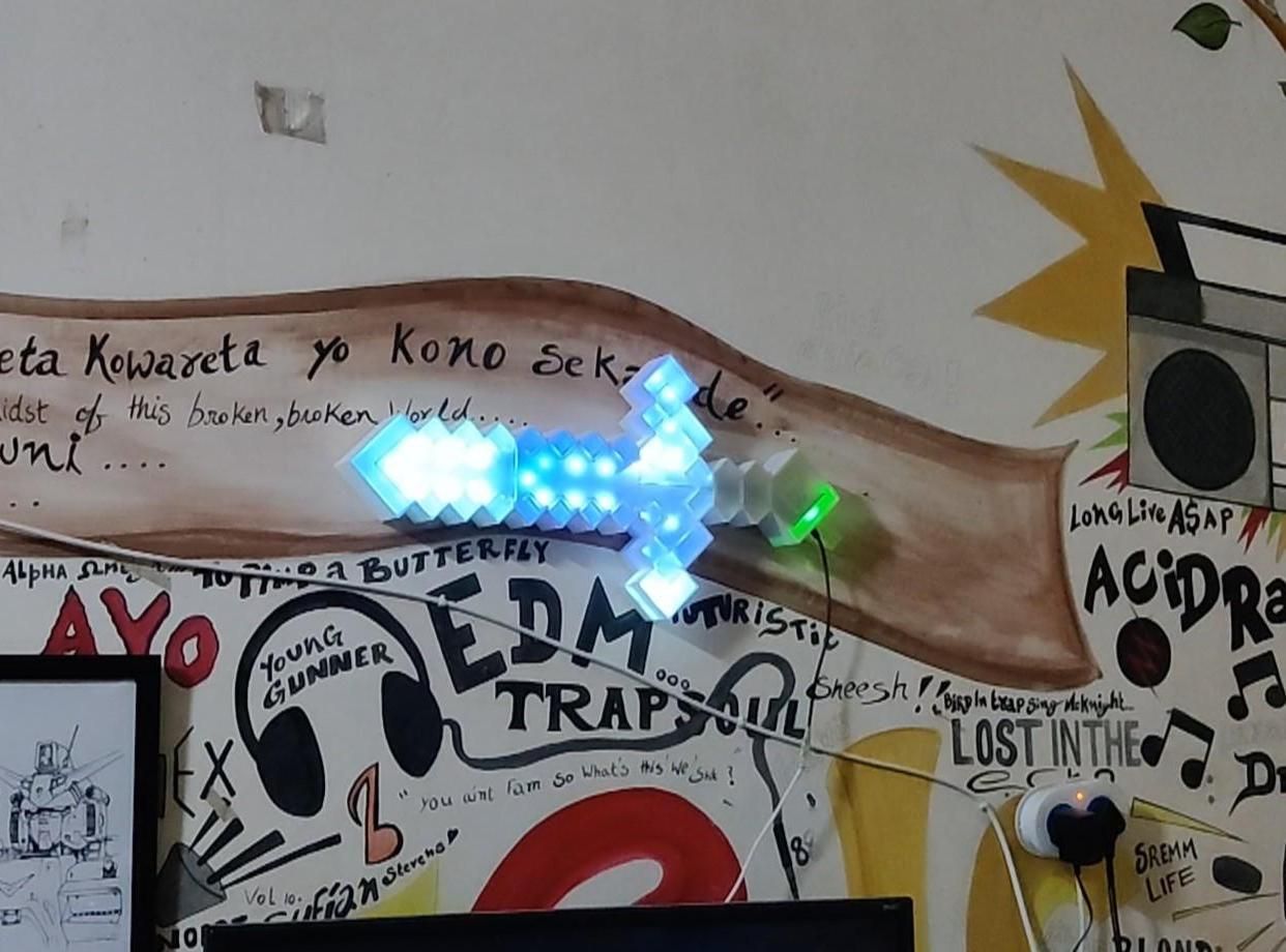 Wall Mounted Minecraft Sword