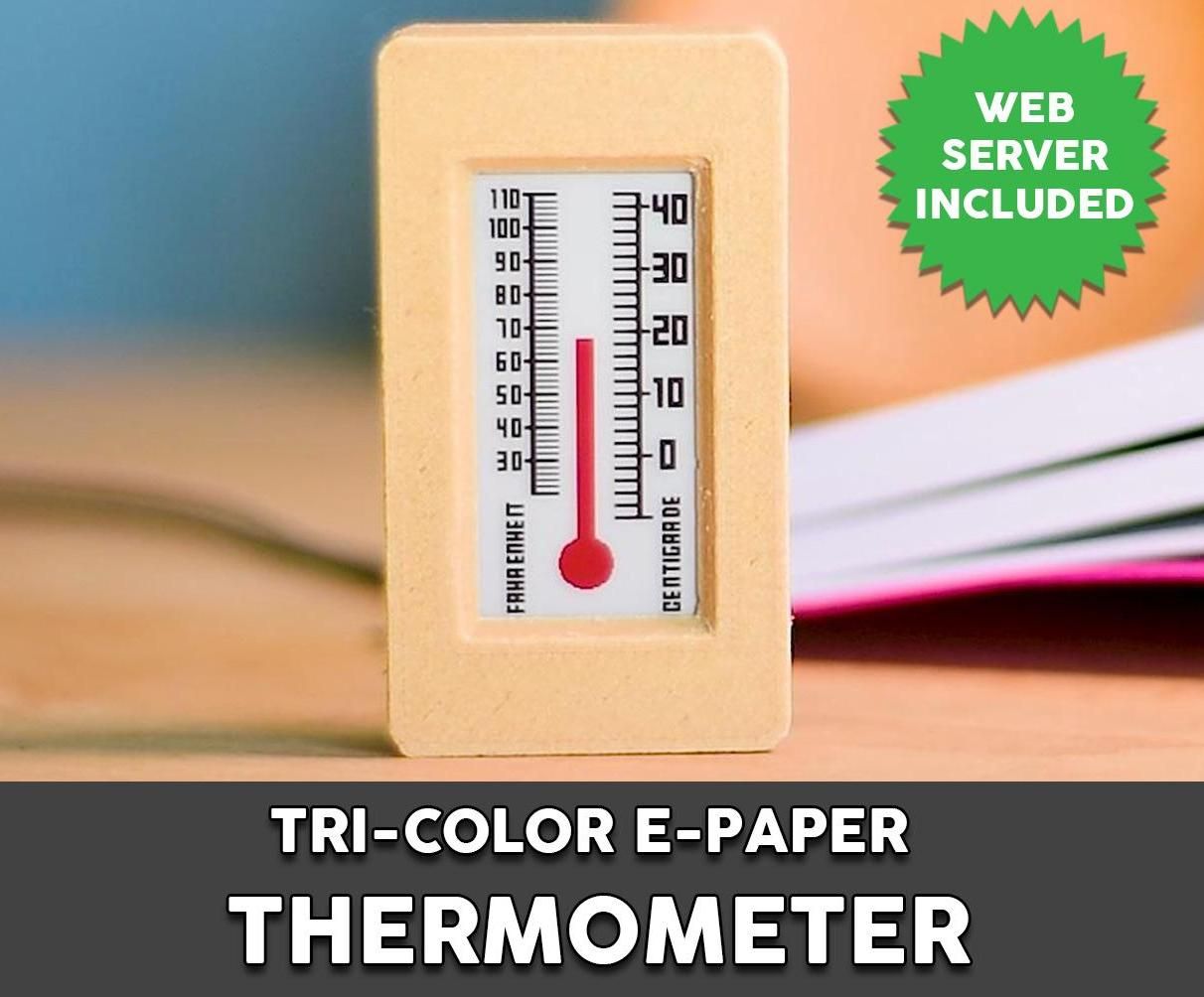 ESP32 E-Paper Thermometer With Web Dashboard | DIY Smart Home