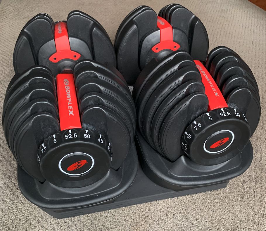 Wood Base (v1) for Bowflex 552 Dumbbells