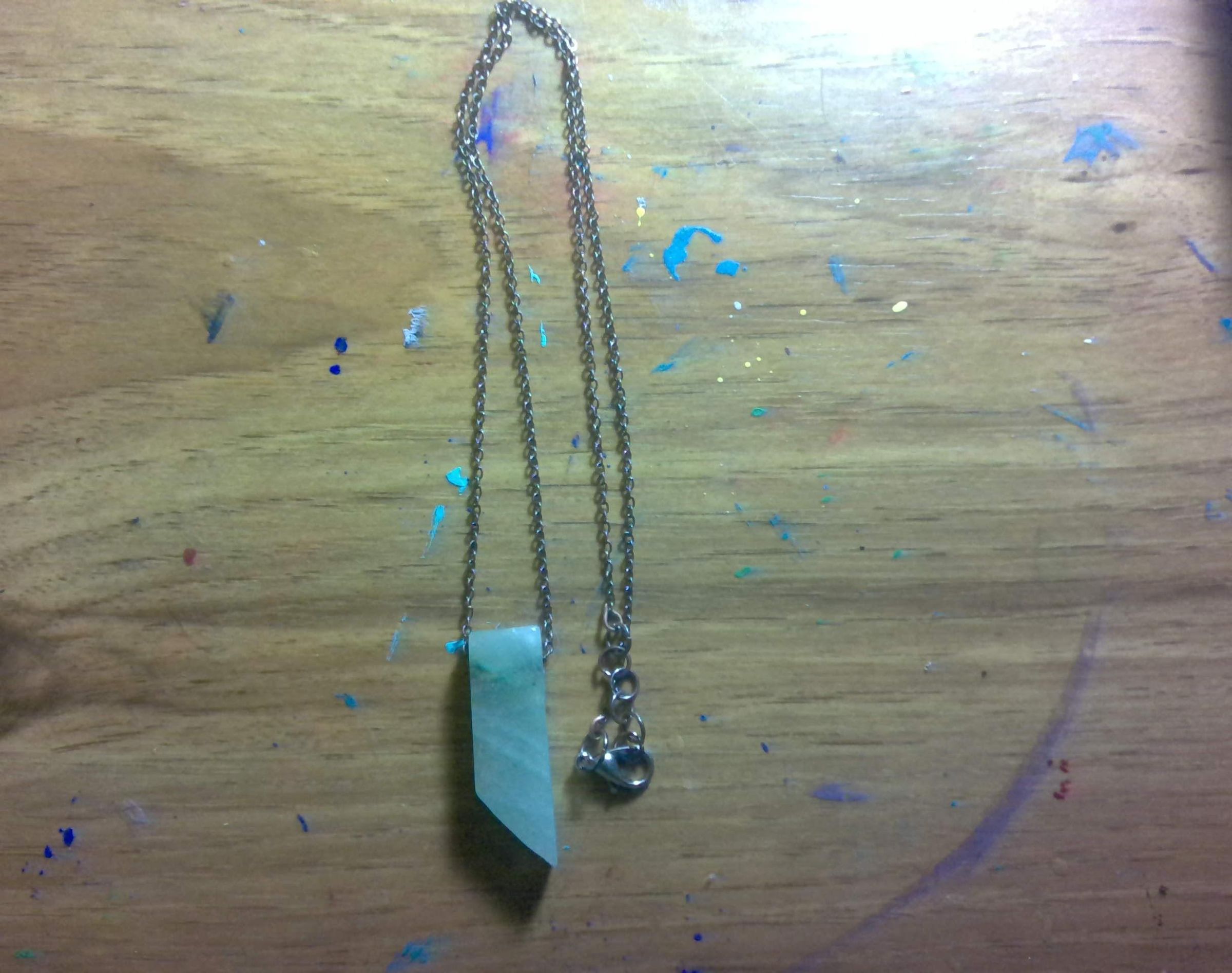 Green Emerald Chain Necklace