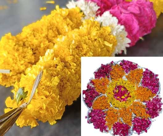HOW TO CREATE TRADITIONAL RANGOLI AND GARLAND OF TAMILNADU