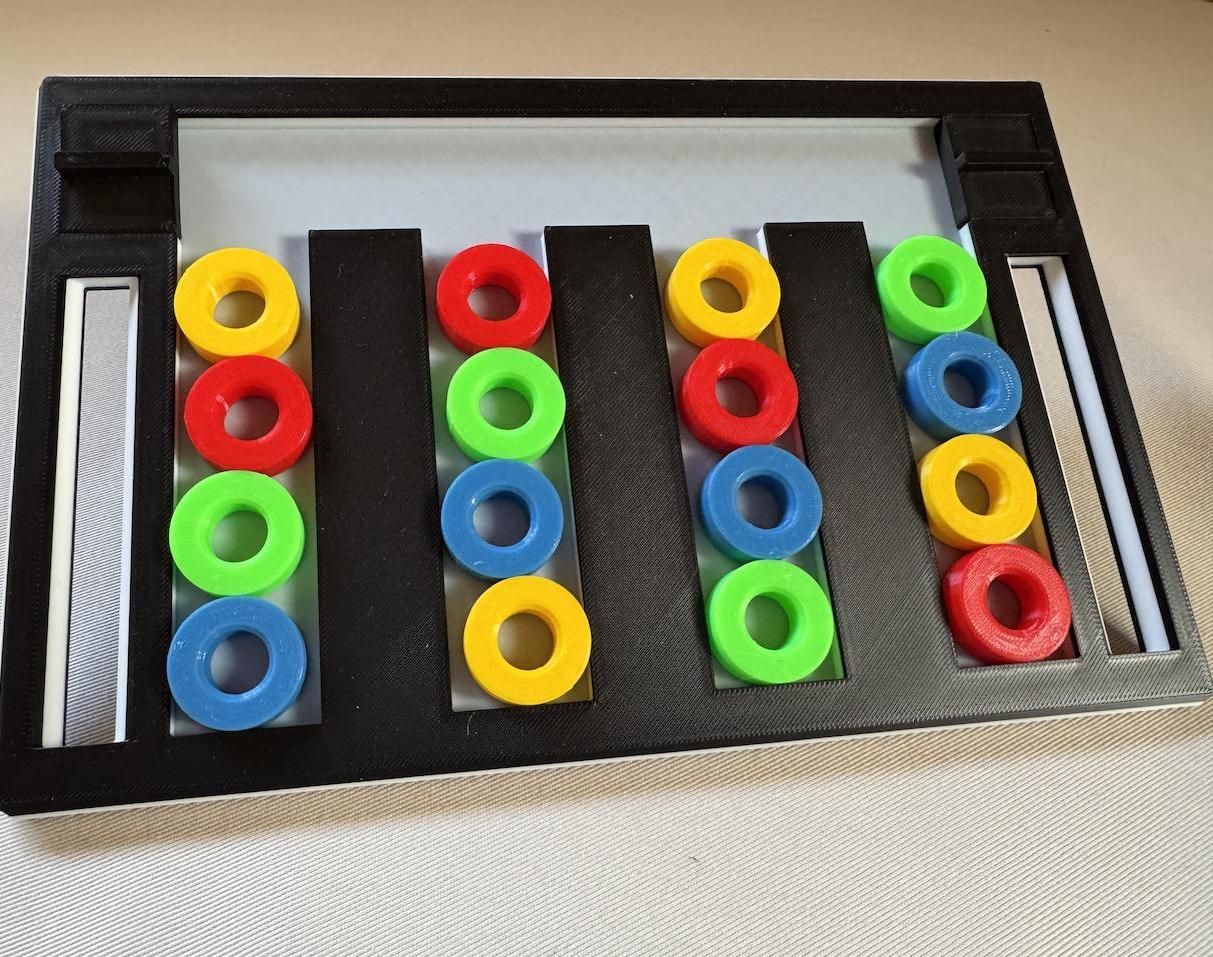 Colour Matching - Sliding Puzzle - Two Levels - 3D Printed
