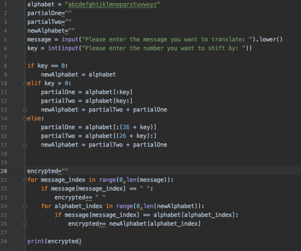 Caesar Cipher Program in Python