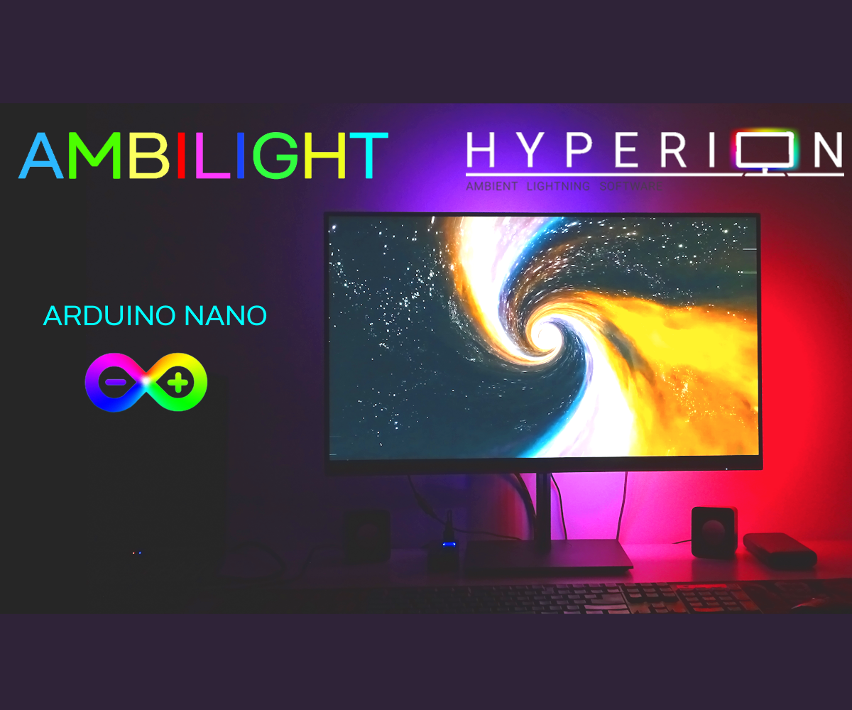 Color Your Desk With LEDs and Hyperion + Arduino Nano