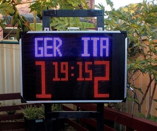 Dual Color DIY Scoreboard using 6 Displays. Android App Controlled Scoreduino DMD Based DIY Digital Soccer and Cricket Scoreboard With 6 Displays