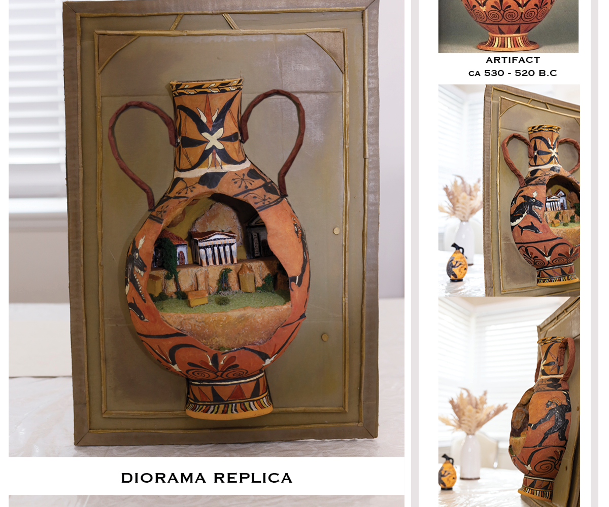 DIY Ancient Greek Vase Diorama (Herakles Vs. the Trojan Cetus)