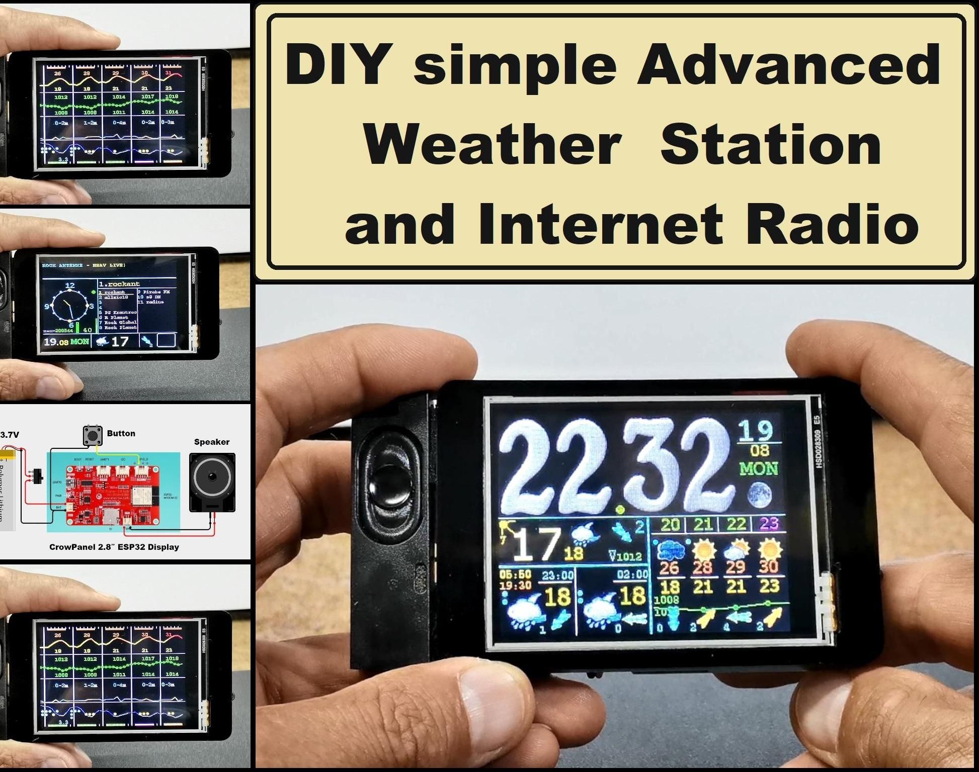 DIY Simple Advanced Weather Station (5day Forecast) and Internet Radio