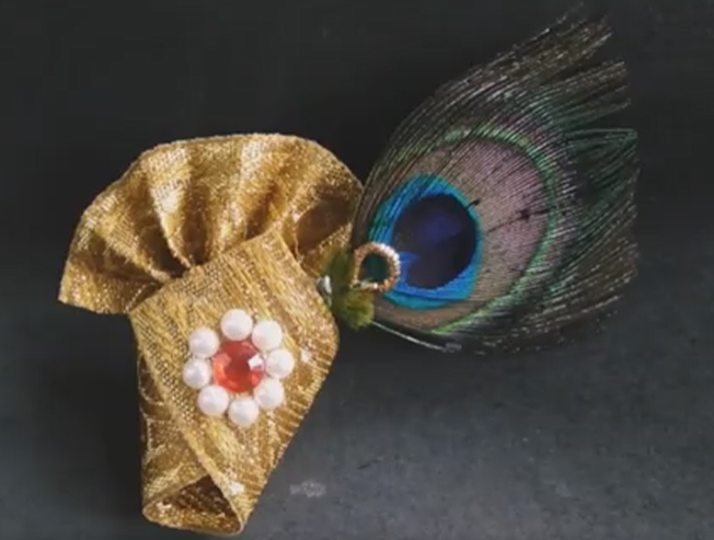 Cap (mukut) for Lord Krishna