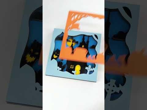 #halloween2025 Spooky Haunted House Layered Decor 👻 &ndash; Halloween DIY with Creatorally Colored Plywood