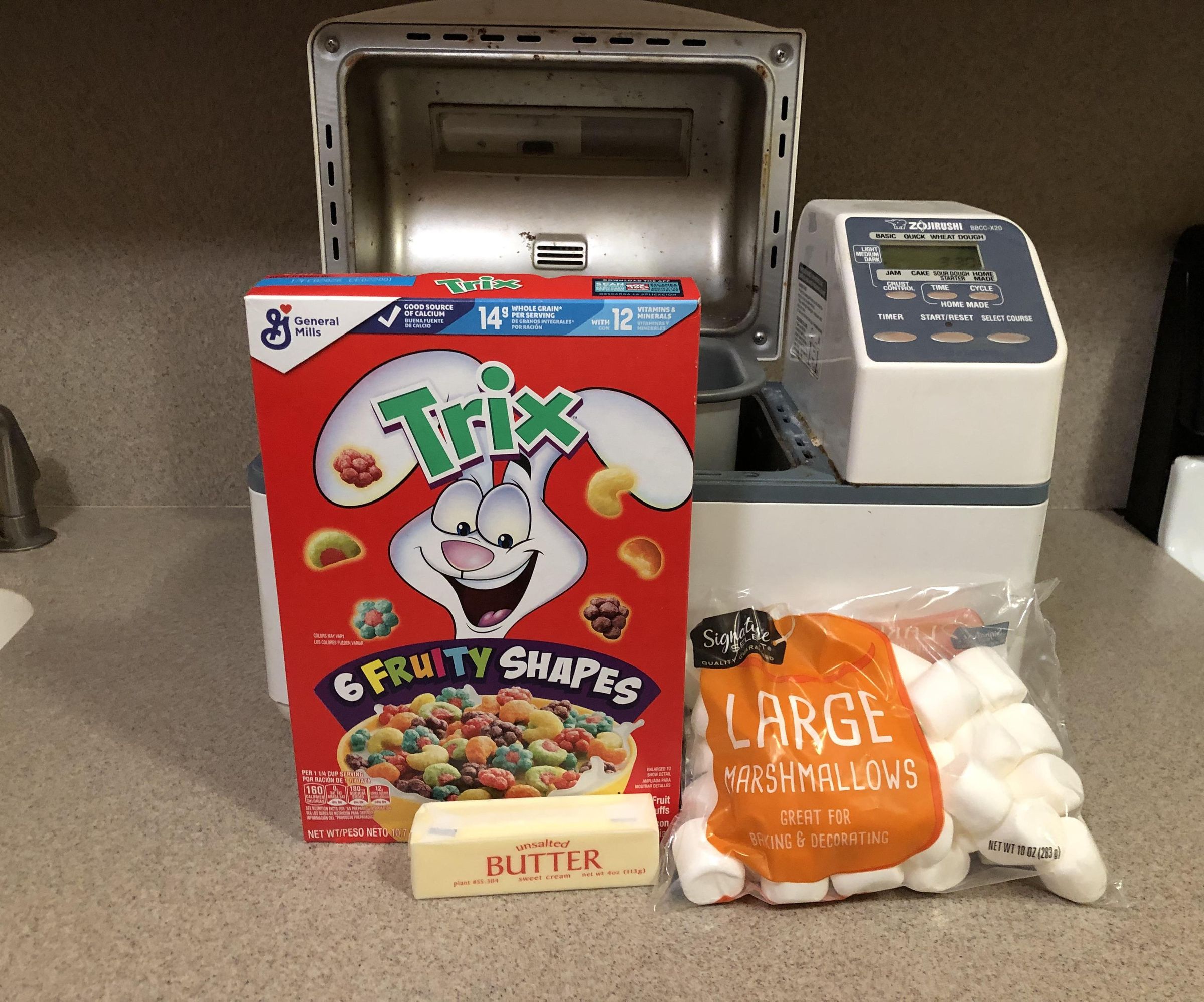 "Rice Krispie" Treats (Marshmallow Squares) in a Bread Machine