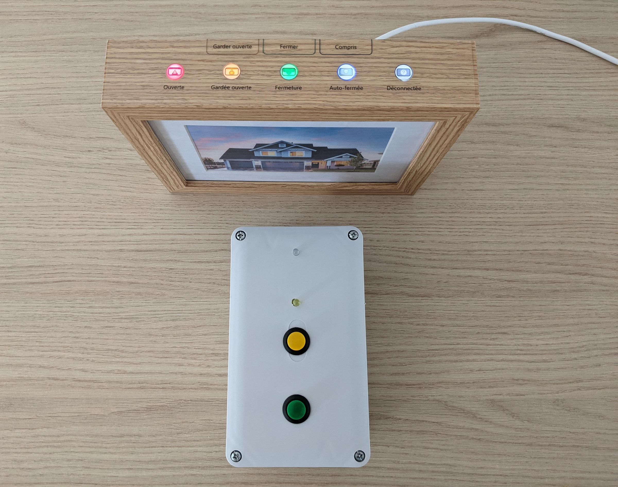 Garage Door Alarm and Auto-Closer in a Photo Frame (with Wireless Communication)