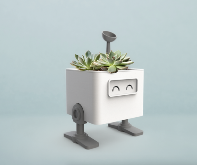 3D Flowerpot With LED Lights