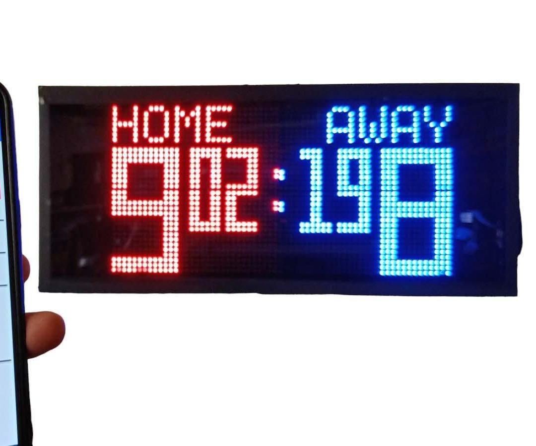 Build Football/Soccer and Tennis Scoreboard in 4 Steps Using Arduino. Dual Color Arduino Scoreduino DMD Based DIY Digital Scoreboard.
