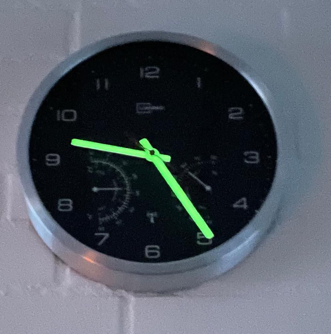 Glow in the Dark Wall Clock (Lidl Livarno)