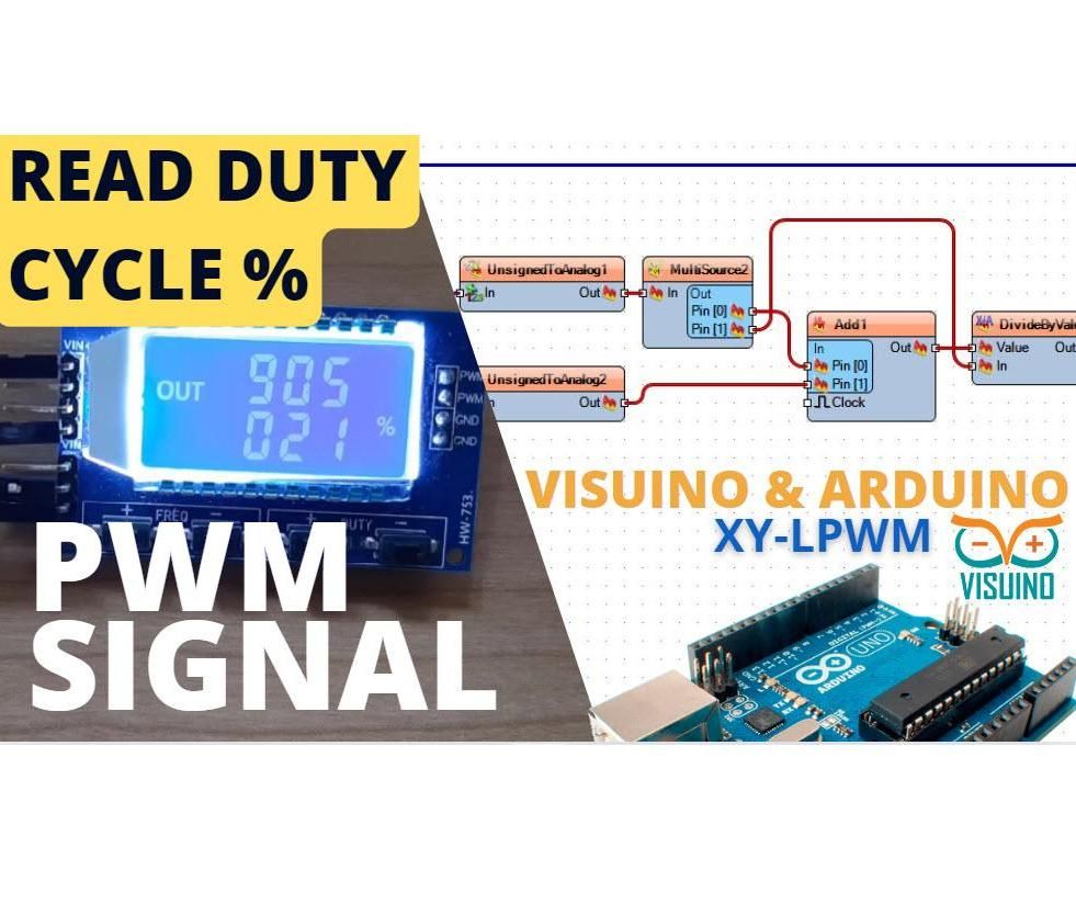 Read Duty Cycle of a PWM Signal Using Visuino