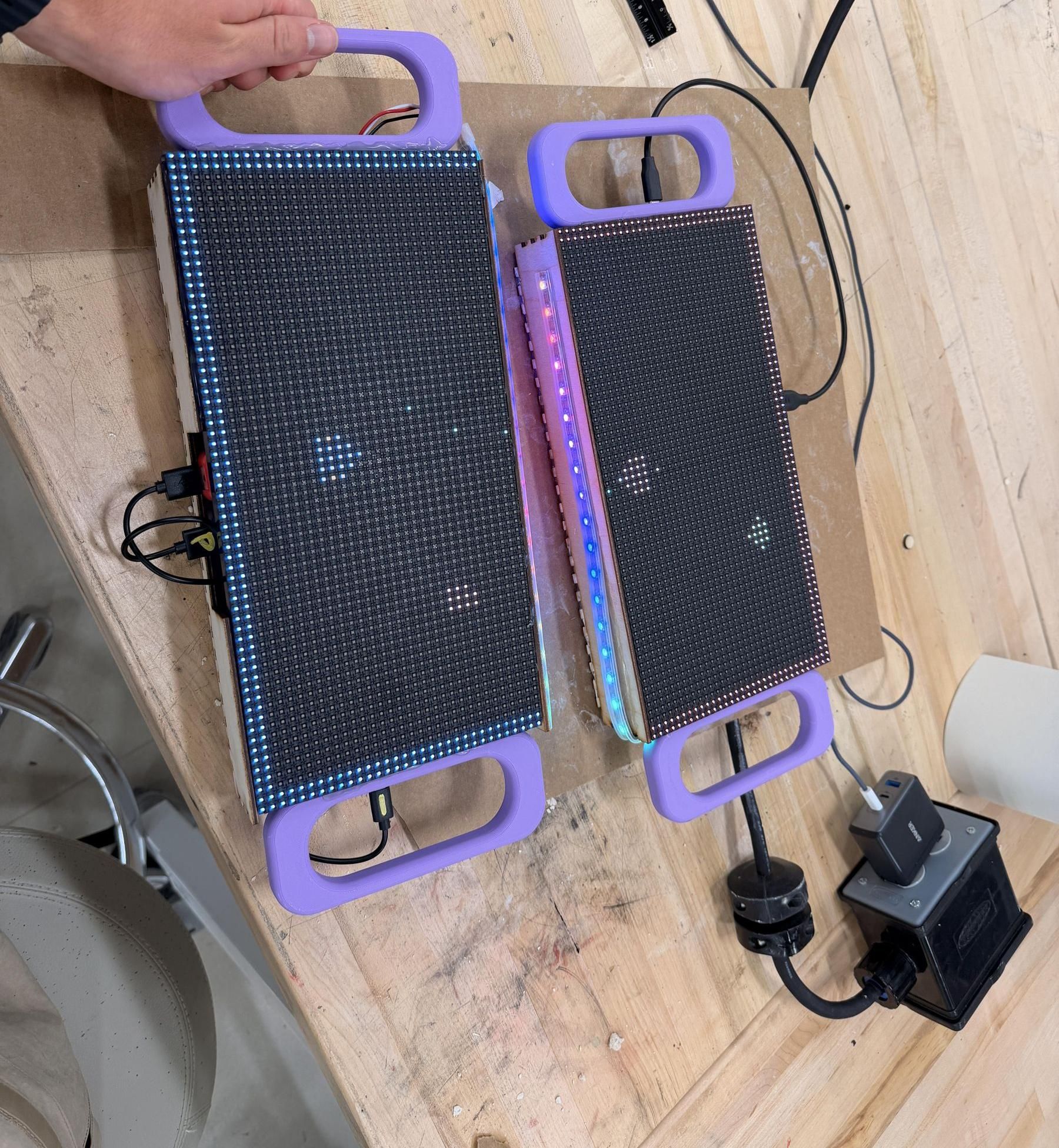 Wireless Tilt-Controlled LED Spaceship Duel Game