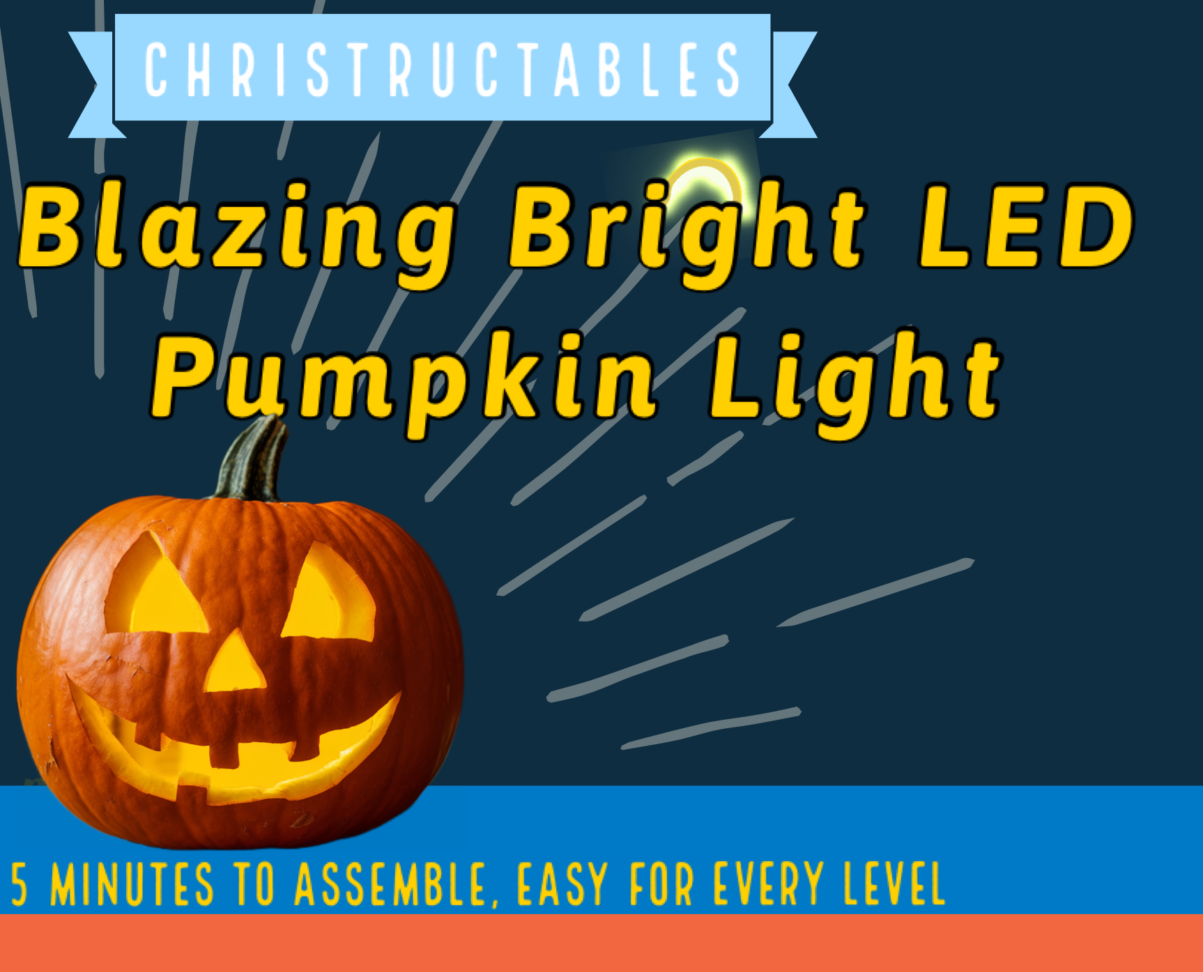 Blazing Bright Pumpkin LED Light
