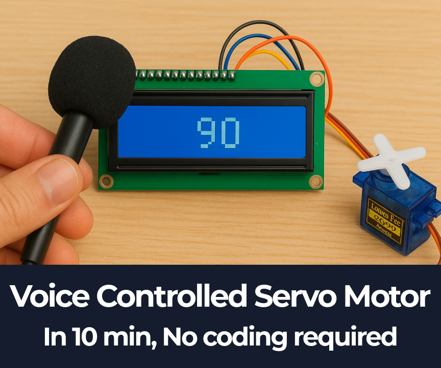 Voice-Controlled Servo Motor in 10 Min - No Code Required