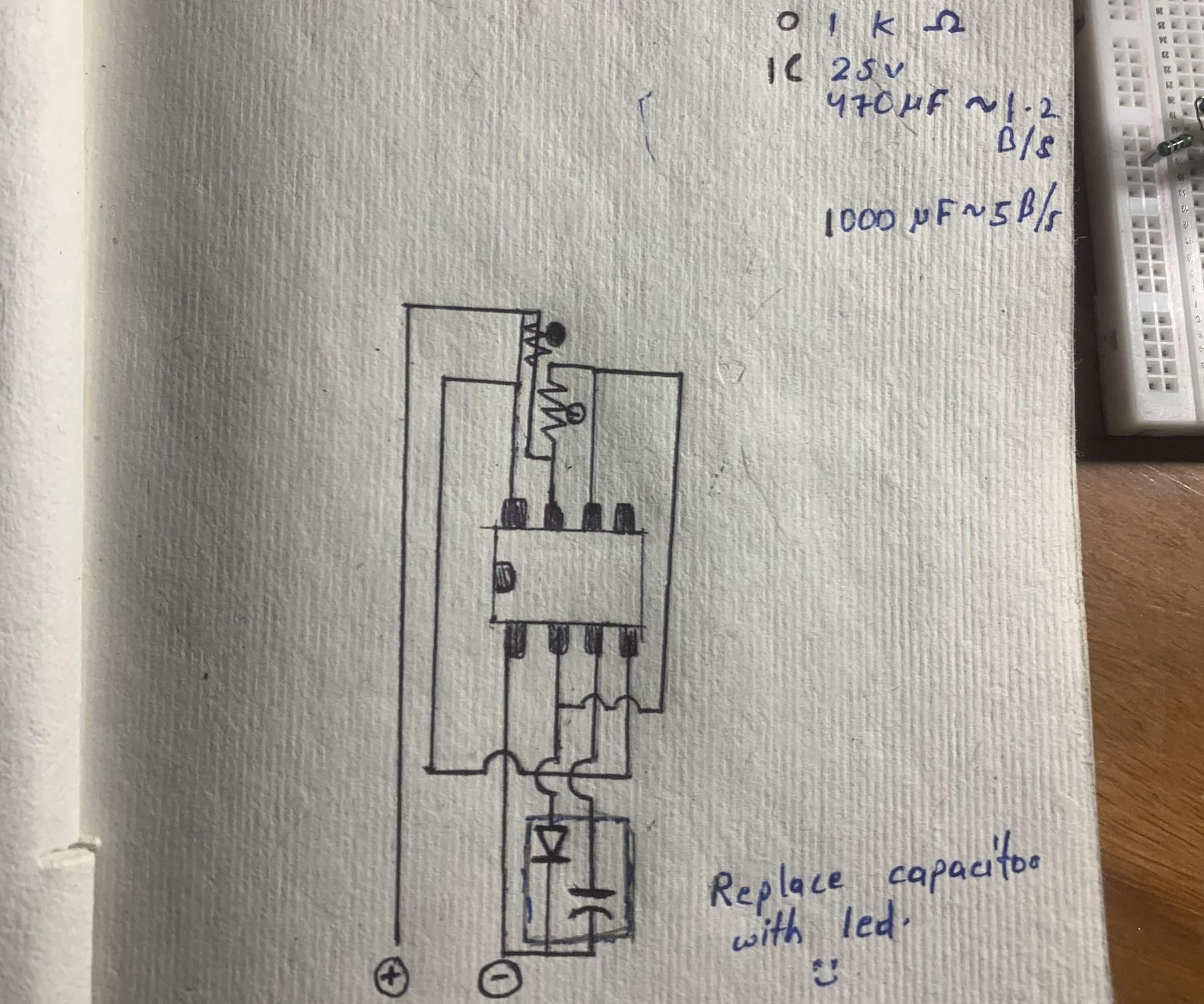 I Made a Led Blink With the Help of a Ic555 Timer. Its Sk Easy Even Kids Can Make It .