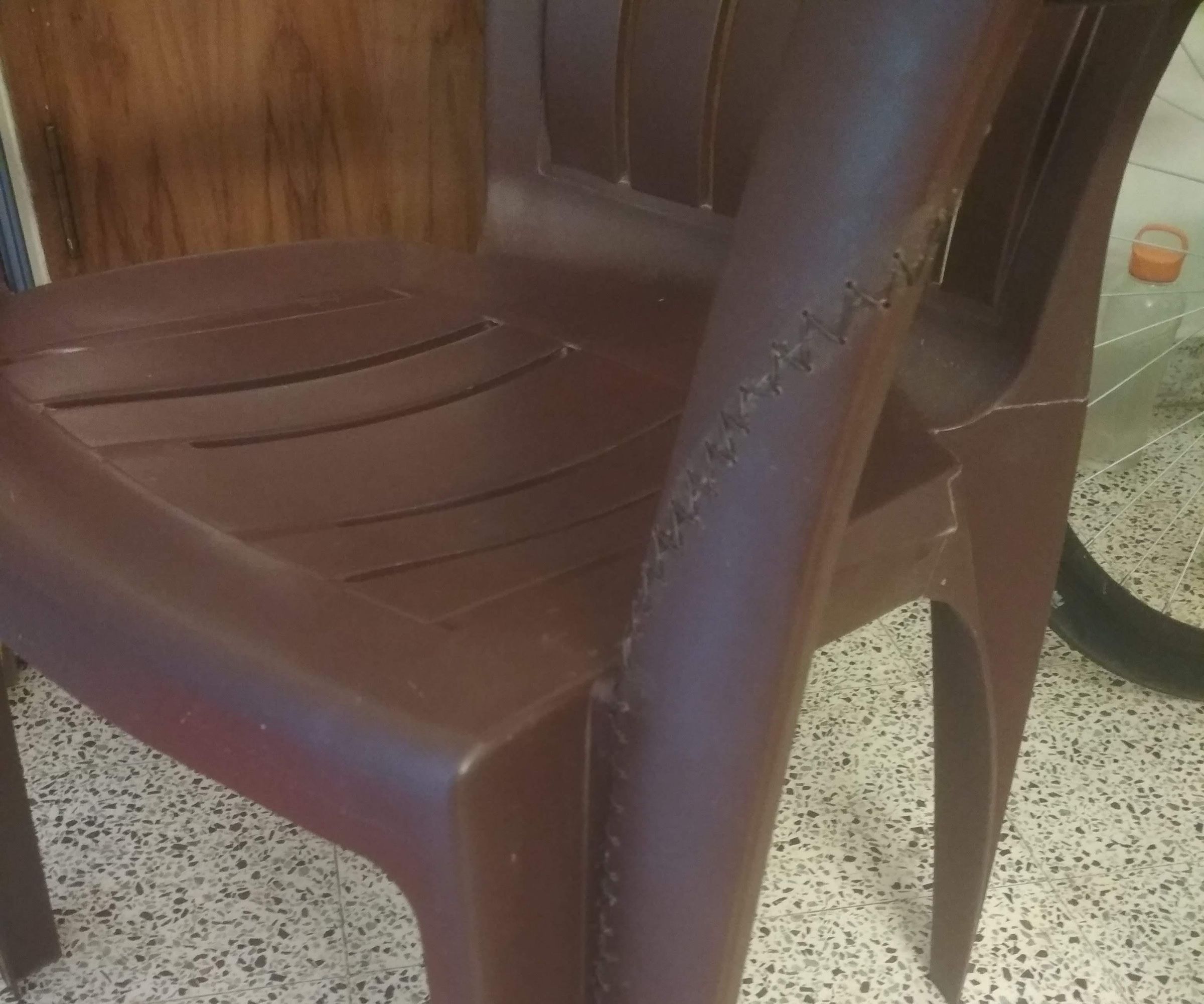 Fix a broken plastic chair